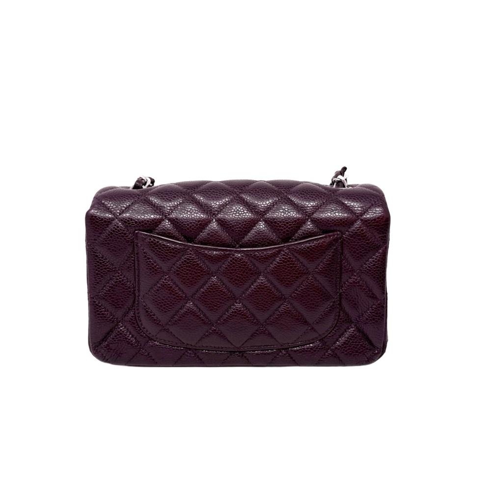 Chanel Caviar Classic Flap Mini Rectangular Burgu… - image 4